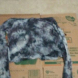 Marble Long Sleeve Crop Top W/ Thumb Holes